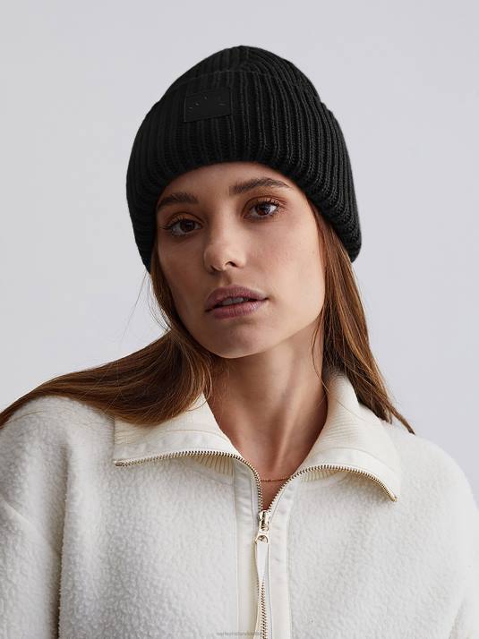 Accessories Black Women Varley Cresta Rib Beanie 00FX524