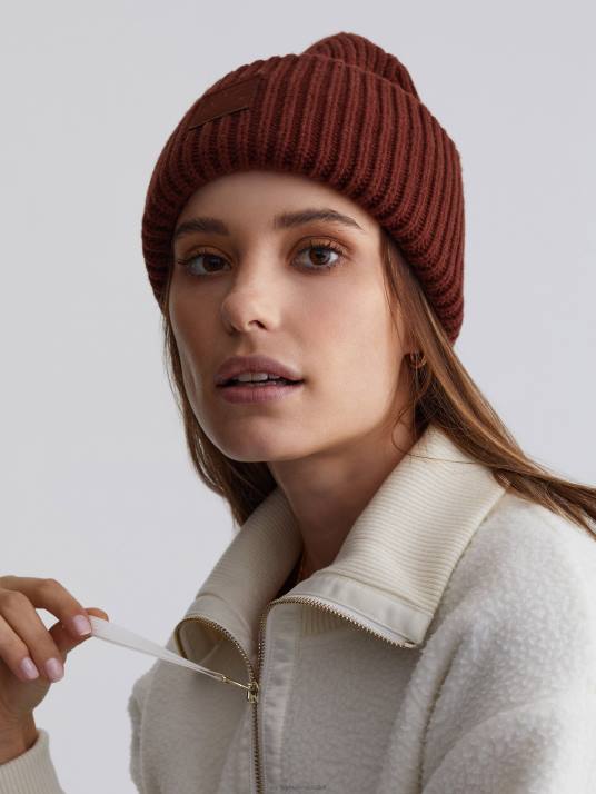 Accessories Chocolate Women Varley Cresta Rib Beanie 00FX522