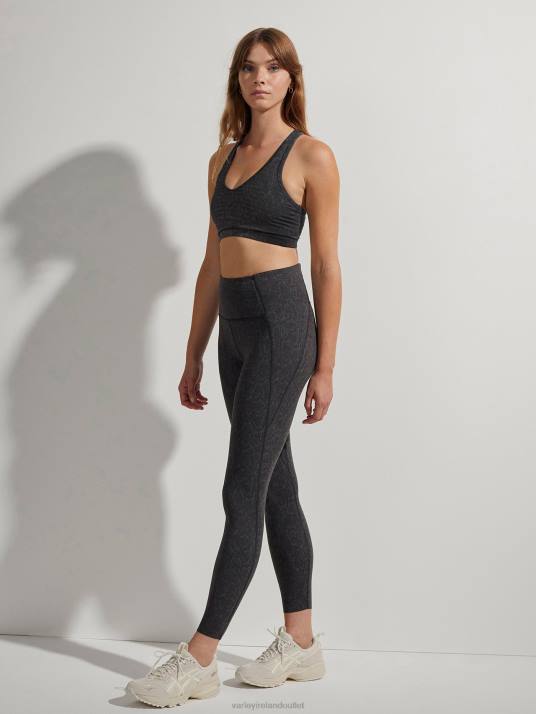 Apparel Black Grid Snake Women Varley Let's Go Night Running Legging 25" 00FX347