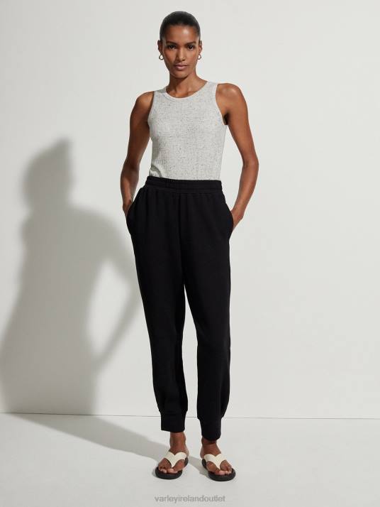 Apparel Black Women Varley Hyde Relaxed Cuffed Sweatpant 00FX335