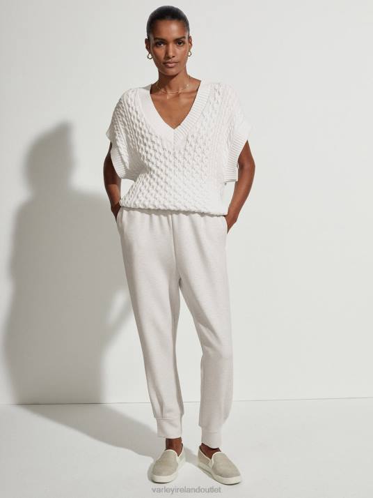 Apparel Ivory Marl Women Varley Hyde Relaxed Cuffed Sweatpant 00FX336