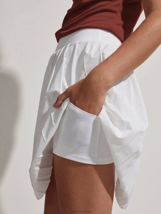 Apparel White Women Varley Newman High-Rise Skort 00FX358