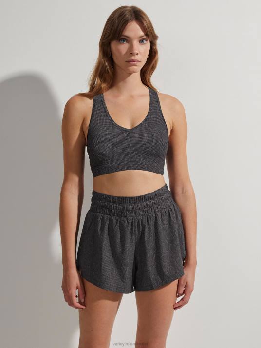 Apparel Black Grid Snake Women Varley Let's Go Park Bra 00FX129