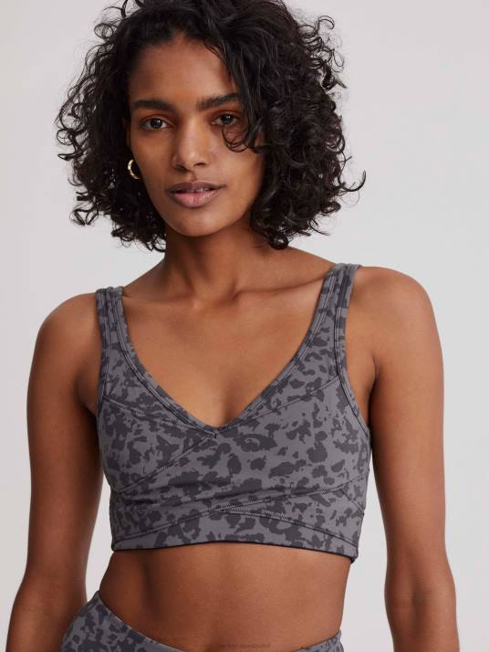 Apparel Blackened Distorted Animal Women Varley Let's Move Kellam Bra 00FX29