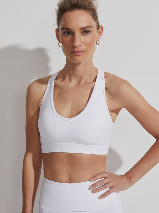 Apparel White Women Varley Let's Go Park Bra 00FX127