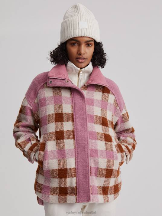 Apparel Caramel Midi Check Women Varley Alma Jacket 00FX429