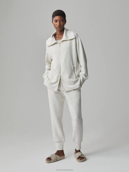 Apparel Ivory Marl Women Varley Adair Zip-Through Jacket 00FX112