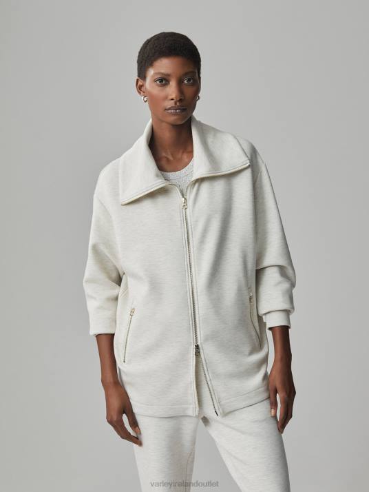 Apparel Ivory Marl Women Varley Adair Zip-Through Jacket 00FX112