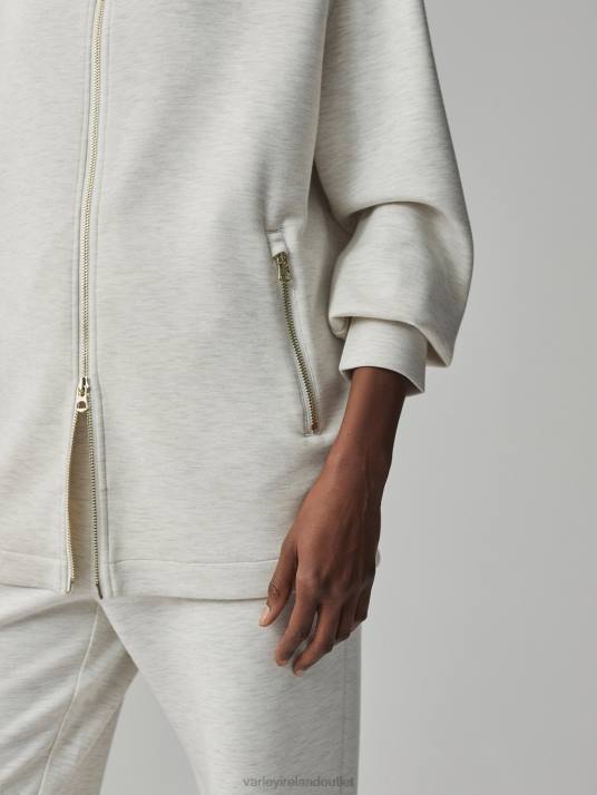 Apparel Ivory Marl Women Varley Adair Zip-Through Jacket 00FX112