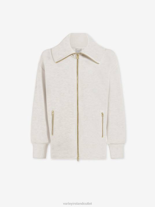 Apparel Ivory Marl Women Varley Adair Zip-Through Jacket 00FX112