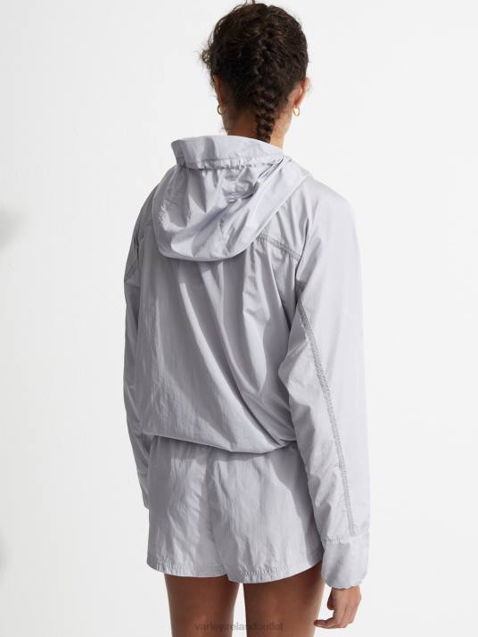 Apparel Metallic Ash Grey Women Varley Terrace Windbreaker 00FX478