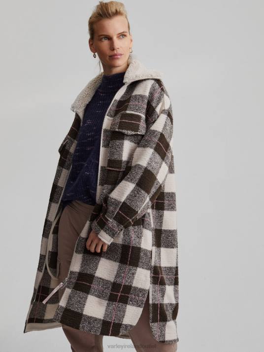 Apparel Wren Macro Check Women Varley Harlow Coat 00FX420