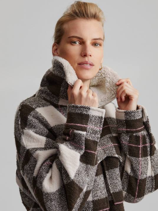 Apparel Wren Macro Check Women Varley Harlow Coat 00FX420