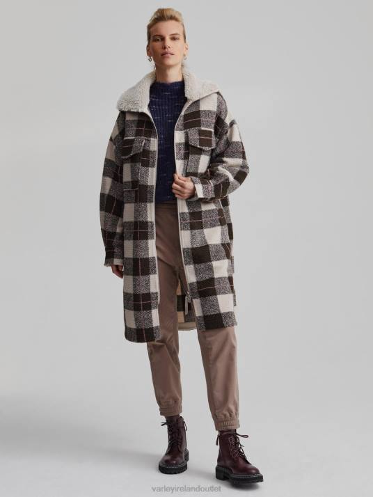 Apparel Wren Macro Check Women Varley Harlow Coat 00FX420