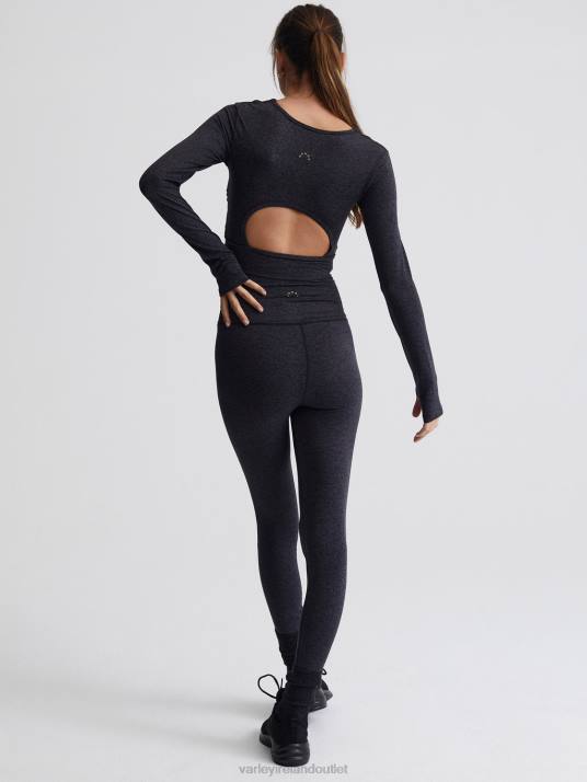 Apparel Black Marl Women Varley Always Warm Sloan Cropped Tee 00FX222