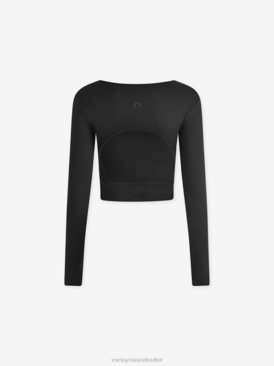 Apparel Black Marl Women Varley Always Warm Sloan Cropped Tee 00FX222