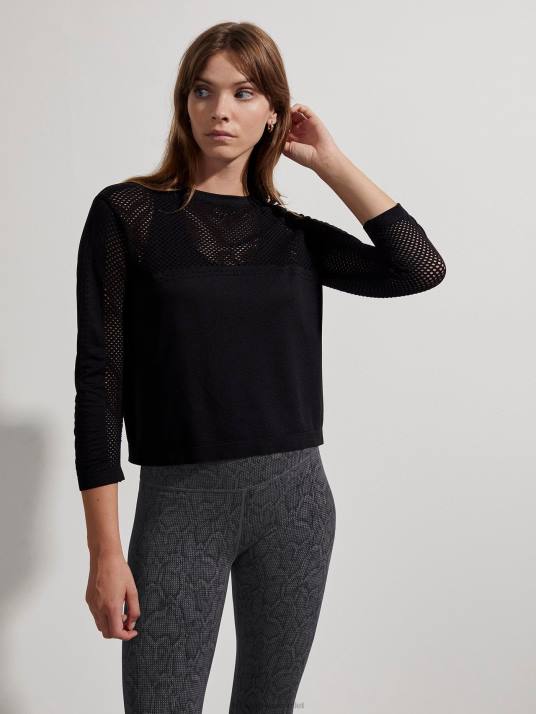 Apparel Black Women Varley Halldale Seamless Long Sleeve Tee 00FX124