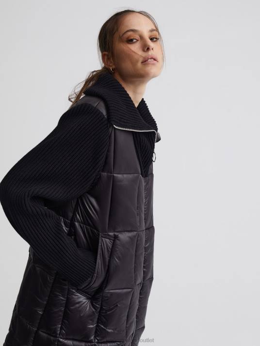 Apparel Black Women Varley Mayten Knit Puffer Jacket 00FX450