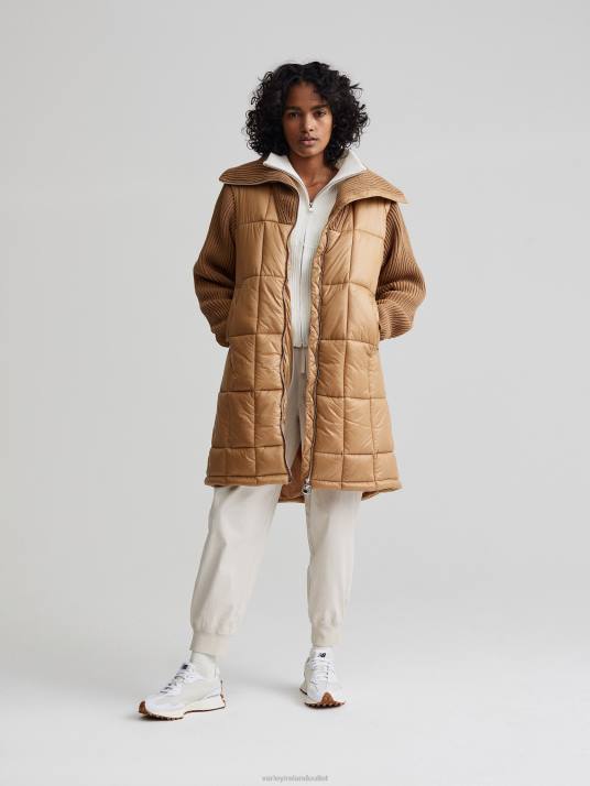 Apparel Desert Sand Women Varley Mayten Knit Puffer Jacket 00FX451