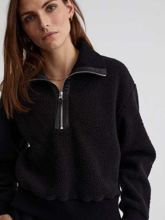 Apparel Black Women Varley Roselle Half-Zip Fleece 00FX233