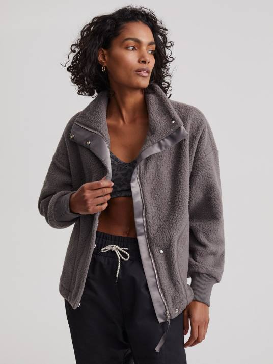Apparel Deep Charcoal Women Varley Mayland Fleece Jacket 00FX436