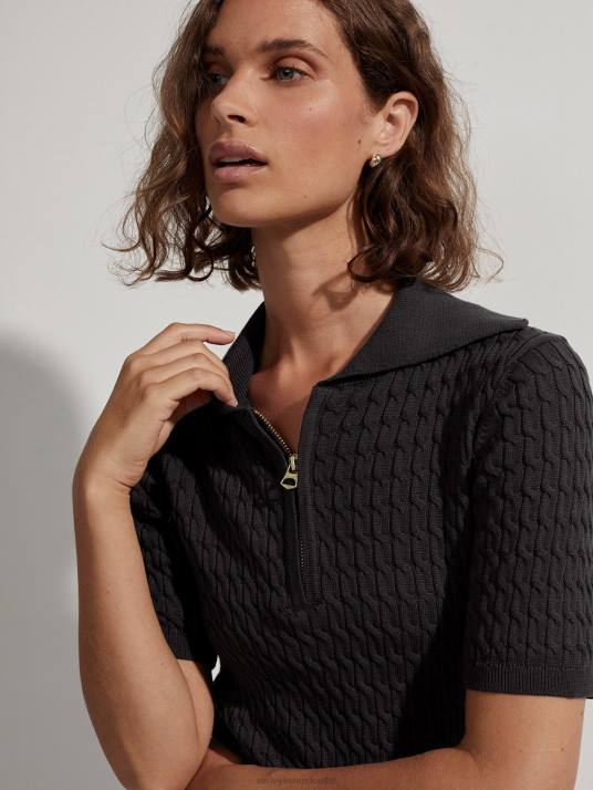 Apparel Black Women Varley Lillian Off Court Polo 00FX141