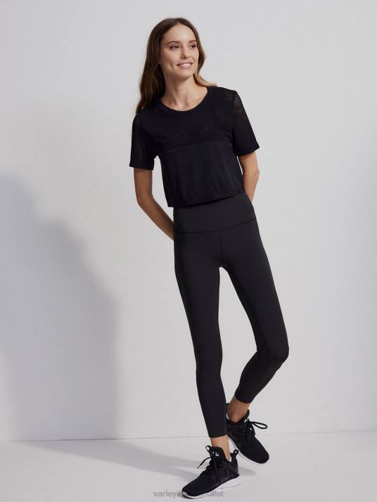 Apparel Black Women Varley Paden Cropped Tee 00FX251