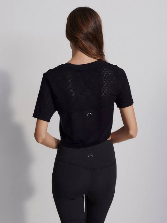 Apparel Black Women Varley Paden Cropped Tee 00FX251