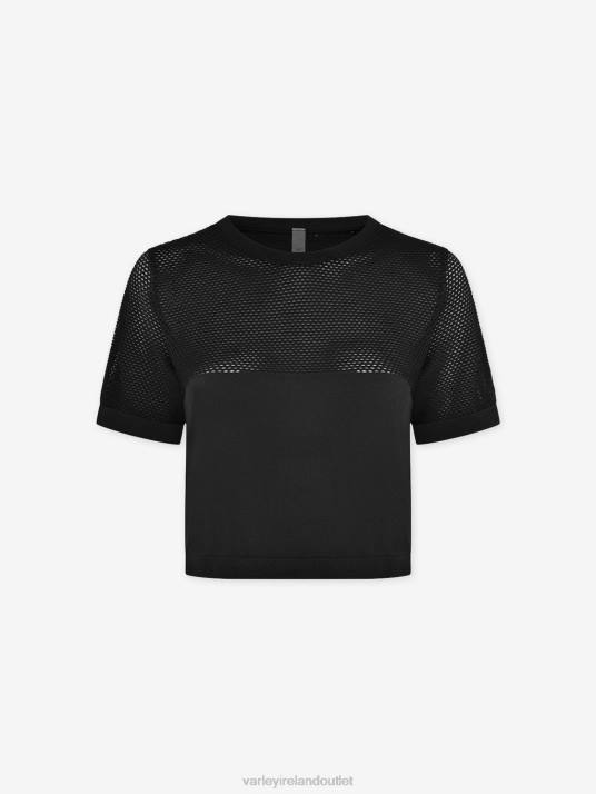 Apparel Black Women Varley Paden Cropped Tee 00FX251