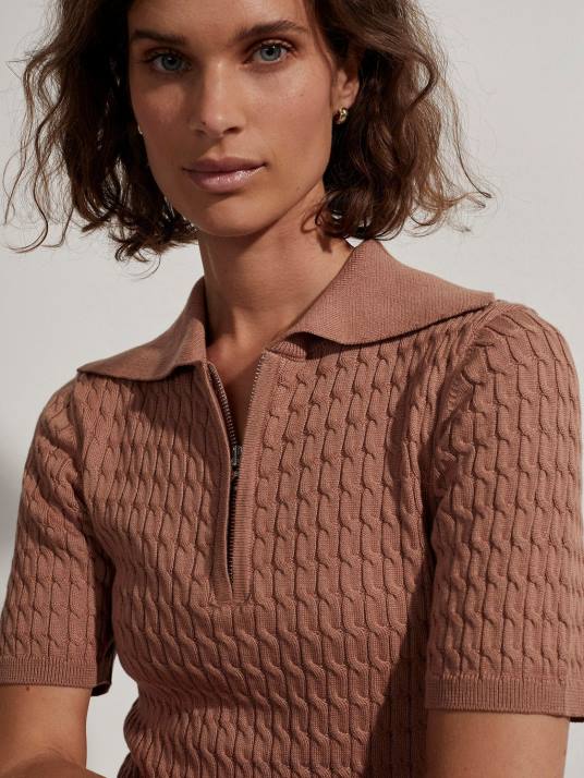 Apparel Mocha Mousse Women Varley Lillian Off Court Polo 00FX142