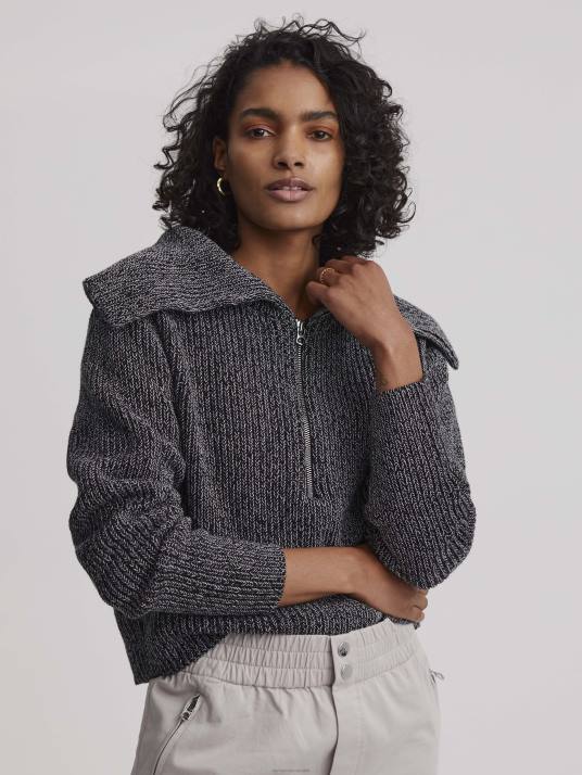 Apparel Black Women Varley Elise Half-Zip Pullover 00FX198