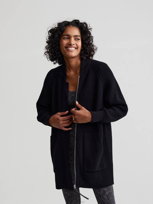 Apparel Black Women Varley Maybelle Knit Jacket 00FX207