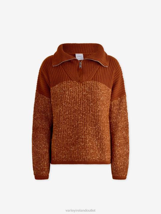 Apparel Caramel Cafe/Egret SpeckleKnit Women Varley Willard Half-Zip Pullover 00FX211