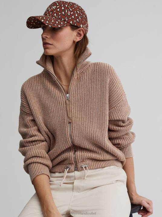 Apparel Chanterelle/Egret Speckle Knit Women Varley Anderson Zip-Through Knit 00FX205