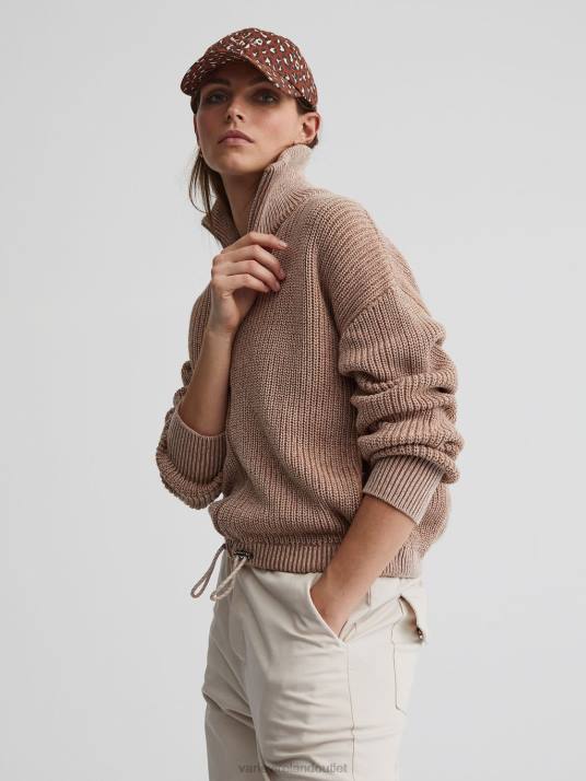 Apparel Chanterelle/Egret Speckle Knit Women Varley Anderson Zip-Through Knit 00FX205