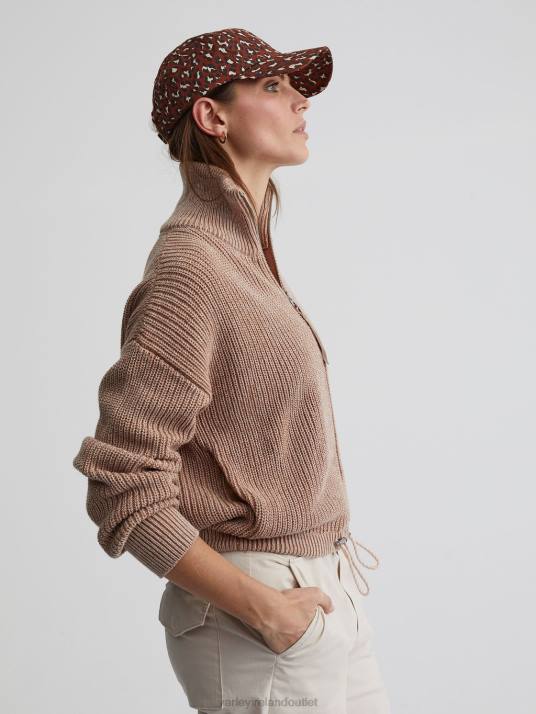 Apparel Chanterelle/Egret Speckle Knit Women Varley Anderson Zip-Through Knit 00FX205