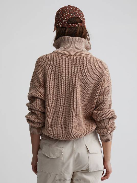 Apparel Chanterelle/Egret Speckle Knit Women Varley Anderson Zip-Through Knit 00FX205