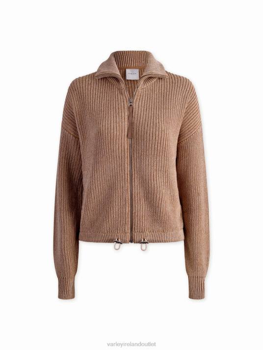Apparel Chanterelle/Egret Speckle Knit Women Varley Anderson Zip-Through Knit 00FX205