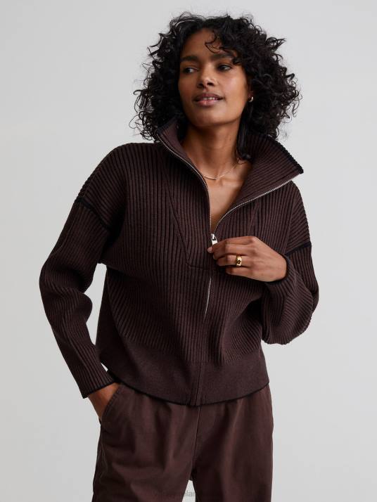 Apparel Coffee Bean Women Varley Carmen Knit Jacket 00FX179