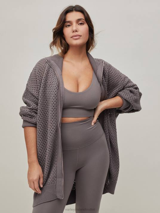 Apparel Deep Charcoal Women Varley Cassady Knit Jacket 00FX155