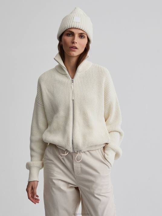 Apparel Egret Women Varley Anderson Zip-Through Knit 00FX206