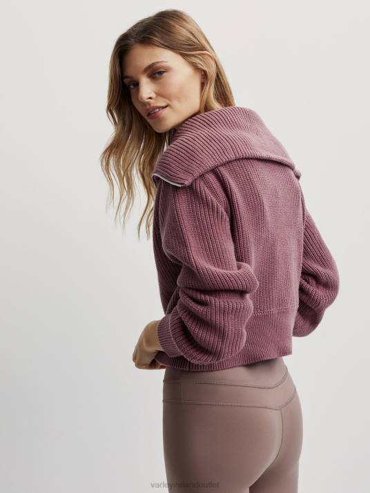 Apparel Rose Brown Women Varley Mentone Half-Zip Knit Pullover 00FX221
