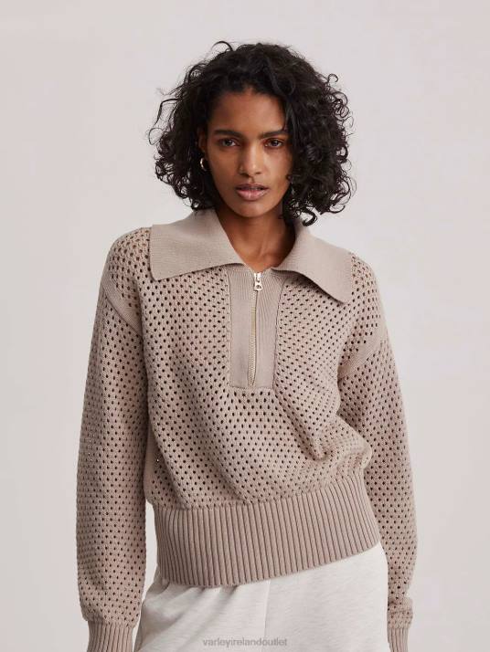 Apparel Taupe Clay Women Varley Lily Knit Polo 00FX152