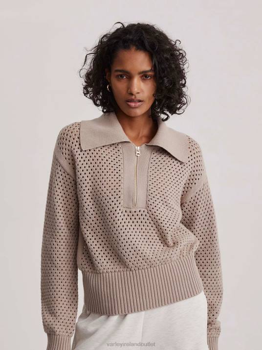 Apparel Taupe Clay Women Varley Lily Knit Polo 00FX152