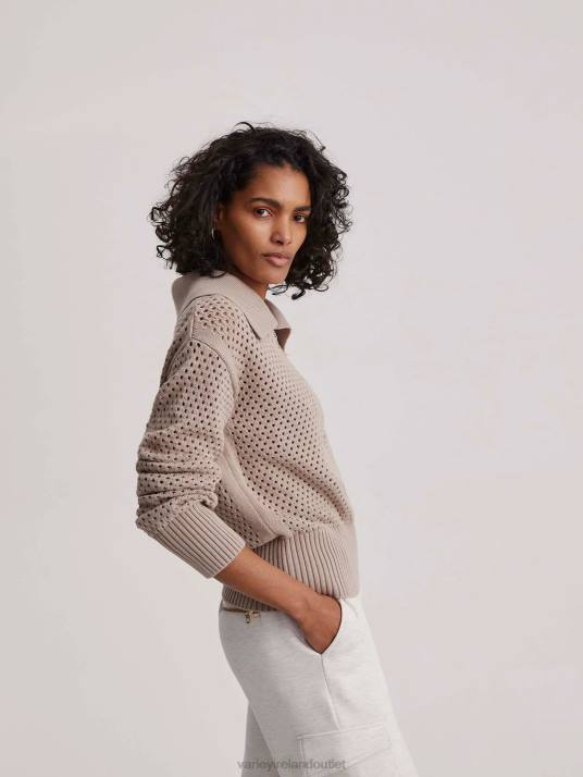 Apparel Taupe Clay Women Varley Lily Knit Polo 00FX152