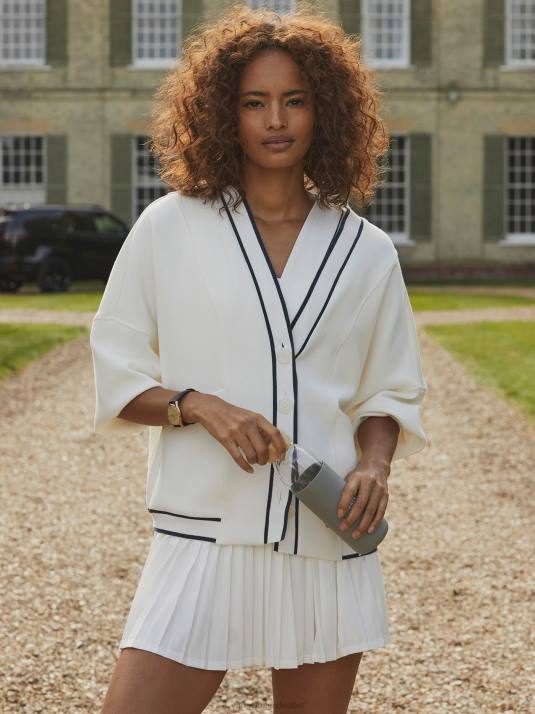 Apparel White Women Varley Decker Off-Court Cardigan 00FX12