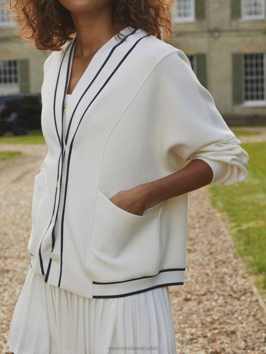 Apparel White Women Varley Decker Off-Court Cardigan 00FX12