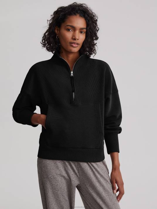 Apparel Black Women Varley Acadia Half-Zip Pullover 00FX202
