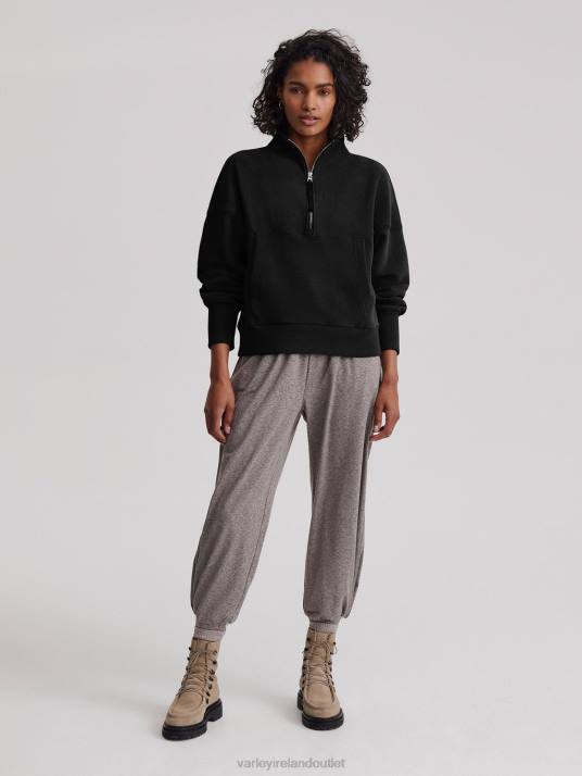 Apparel Black Women Varley Acadia Half-Zip Pullover 00FX202
