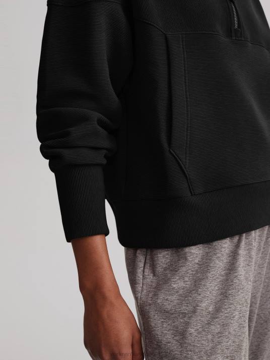 Apparel Black Women Varley Acadia Half-Zip Pullover 00FX202